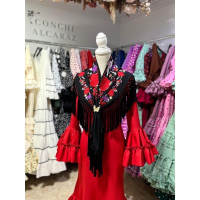 TRAJE CANASTERO CANDELA ROJO