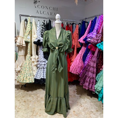 CONJUNTO DE BATA PAQUITA CAQUI