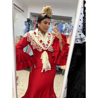 TRAJE CANASTERO CANDELA ROJO