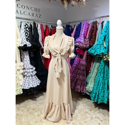 CONJUNTO DE BATA PAQUITA BEIGE