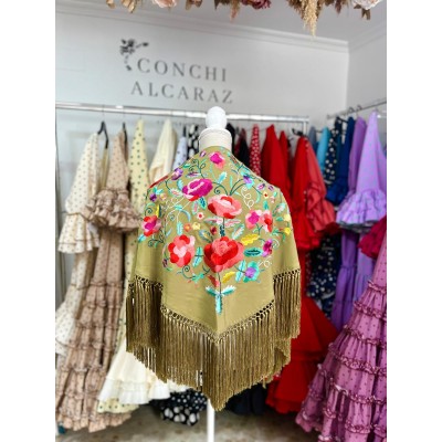 MANTONCILLO BALI OCRE VERDOSO