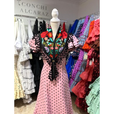 BATA MILAGROS ROSA LUNAR NEGRO