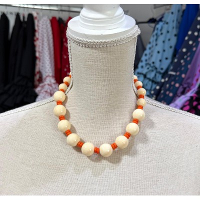 COLLAR PEPITA NARANJA