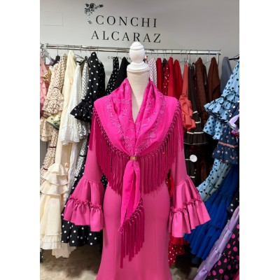 TRAJE CANASTERO CANDELA FUCSIA