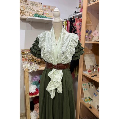 BATA JIMENA VERDE CAQUI