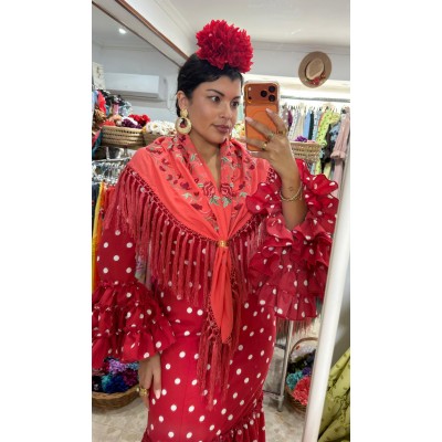 TRAJE CANASTERO JALEO ROJO...