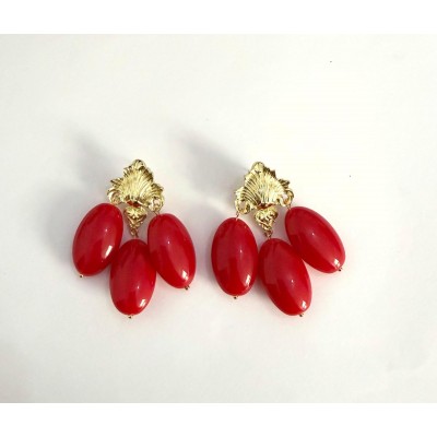 PENDIENTES KURAMA ROJO