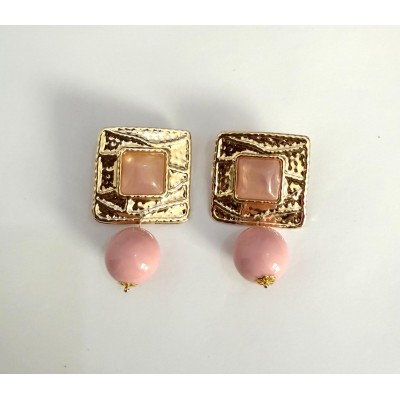 PENDIENTES PUNICA ROSA