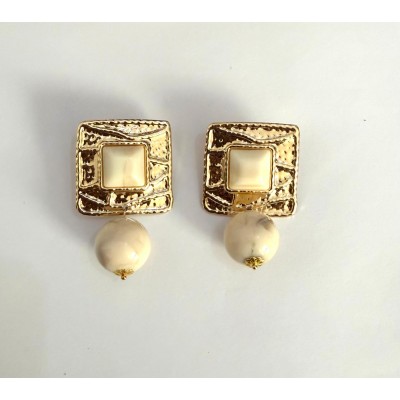 PENDIENTES PUNICA BEIGE