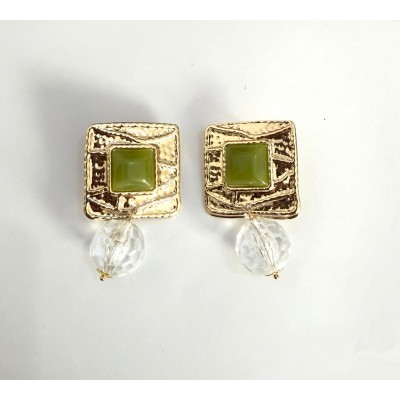 PENDIENTES PUNICA VERDE PERA