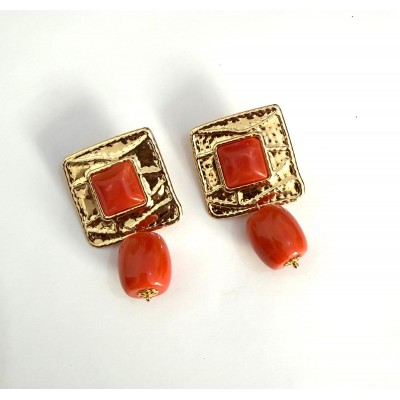 PENDIENTES PUNICA CORAL