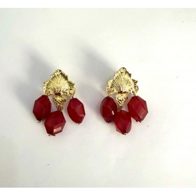 PENDIENTES NARA BURDEOS