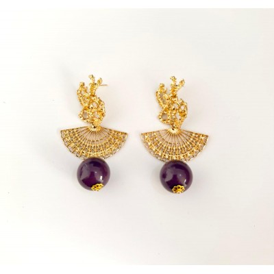 PENDIENTES AURA MORADO