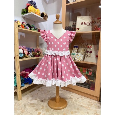TRAJE LOLA ROSA Y BLANCO
