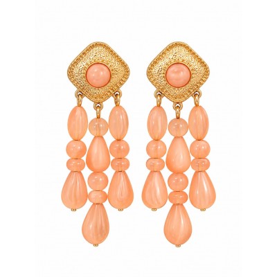 PENDIENTES TRAVIESA MELOCOTON
