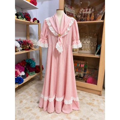 CONJUNTO BATA VICHY ROSA NIÑA